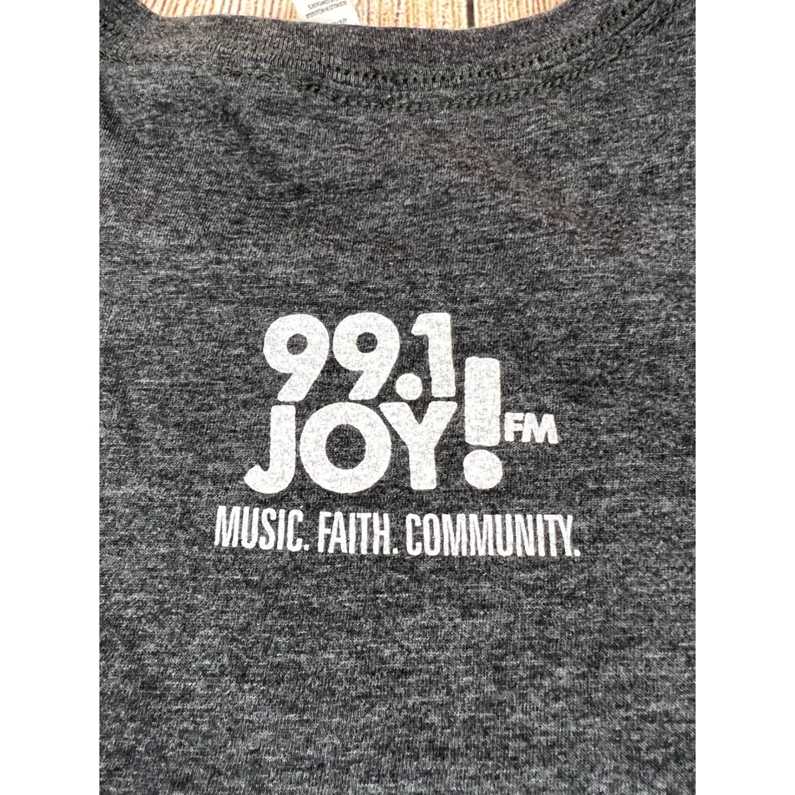 Vintage Joy FM Christian Radio T-Shirt Grey XL Men Crew Neck Music Faith Community 99.1 Size XL / US 12-14 / IT 48-50 - 6 Thumbnail