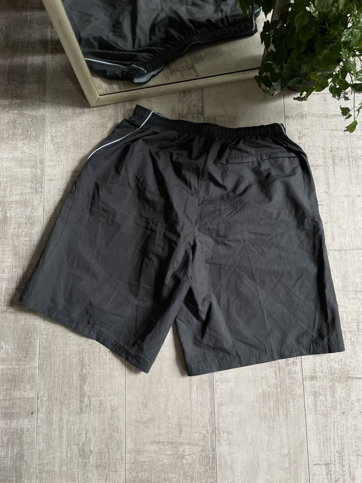 Nike × Vintage Vintage Nike 90’s Blue Swoosh Shorts Y2K Drill RARE Size US 37 - 3 Thumbnail