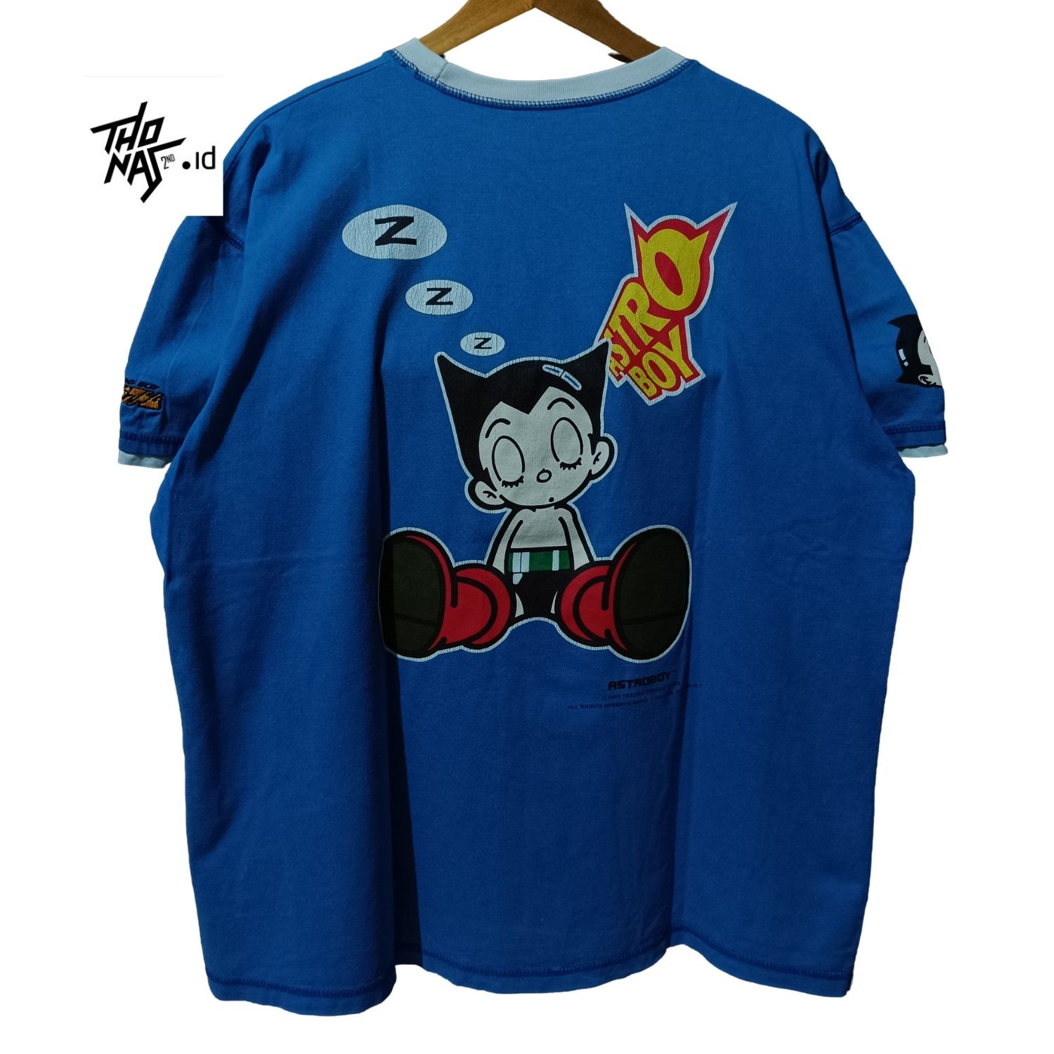 Anime 🔥Rare Find🔥 Vintage 90s Astro Boy Sleeping Ringer Tee Size US XL / EU 56 / 4 - 12 Thumbnail