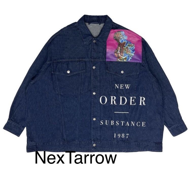 Raf simons new order denim jacket hotsell