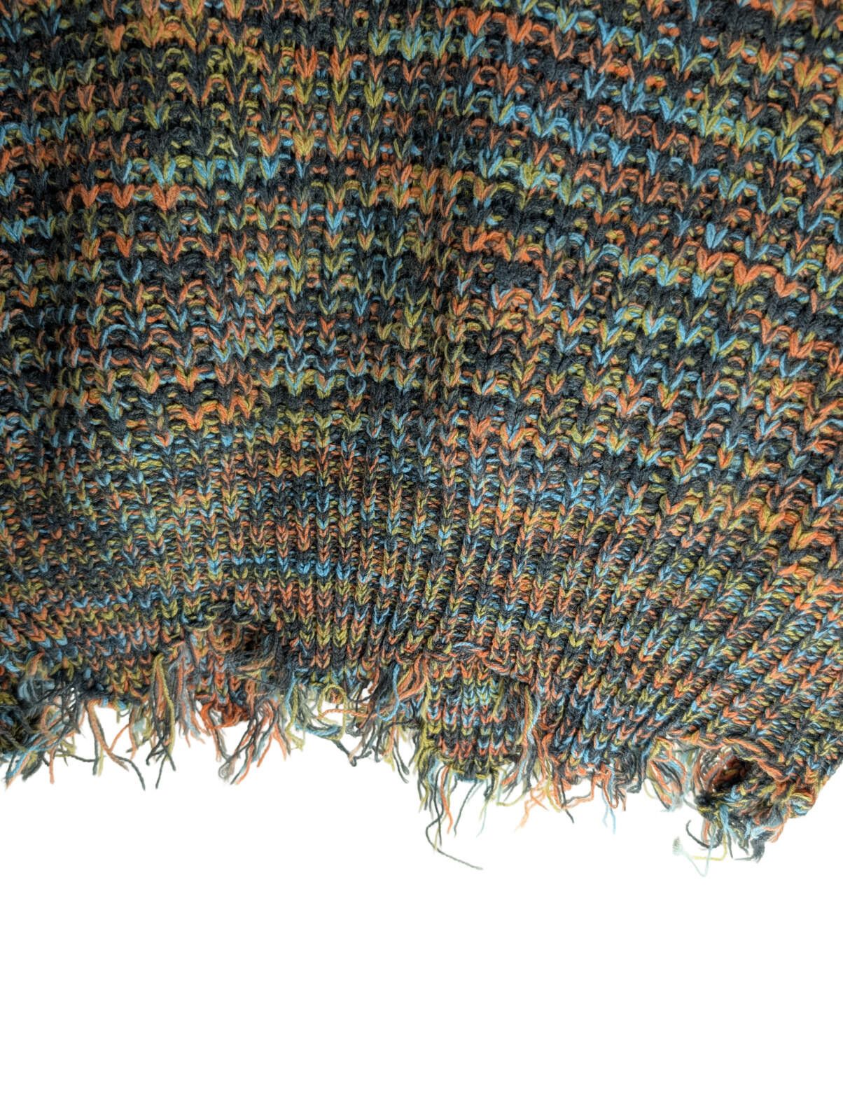Other Main Strip Multicolor Chunky Knit Sweater Small Distressed Size S / US 4 / IT 40 - 2 Thumbnail