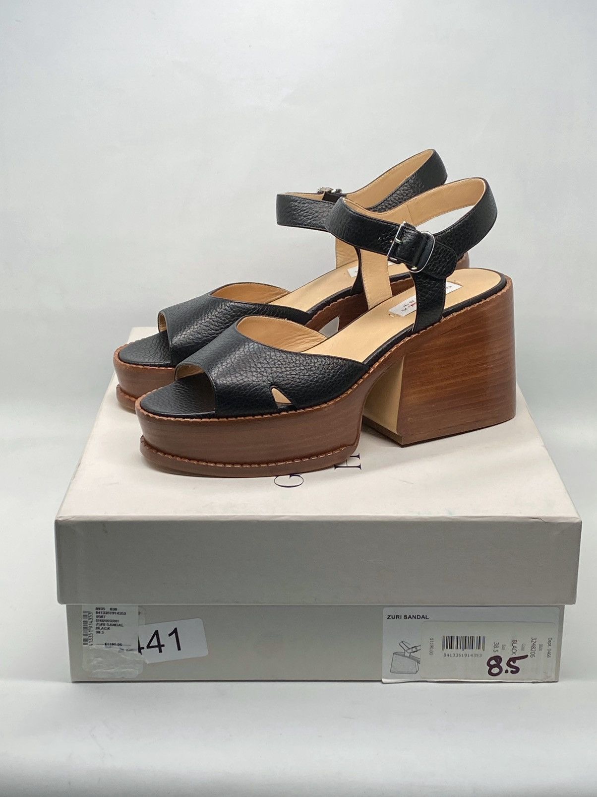 Gabriela Hearst Gabriela Hearst Zuri 90MM Leather Platform Sandals size 38.5 Size US 8.5 / IT 38.5 - 9 Thumbnail