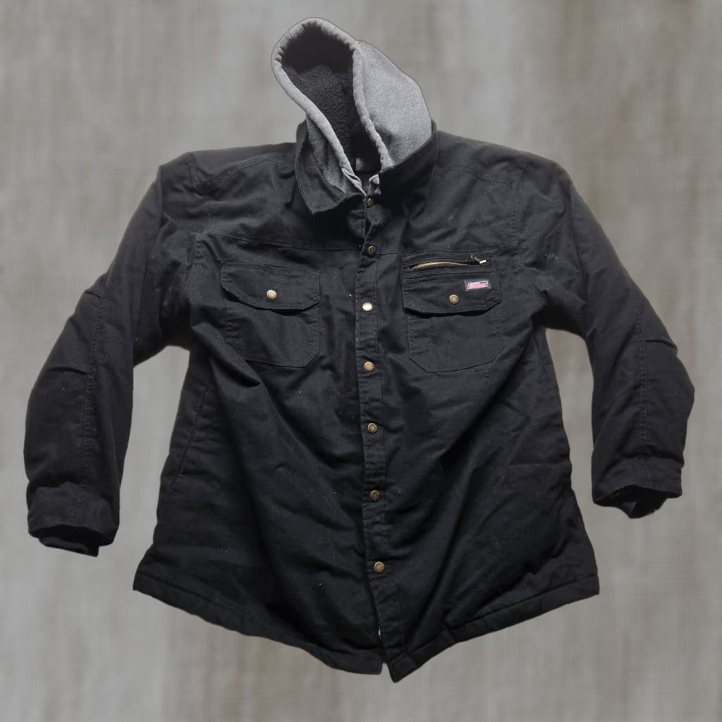 Dickies Dickies Coat Jacket 2XL Black Duck Canvas Quilted Hoodie Work Farm Trucker Large Size US XXL / EU 58 / 5 - 1 Thumbnail