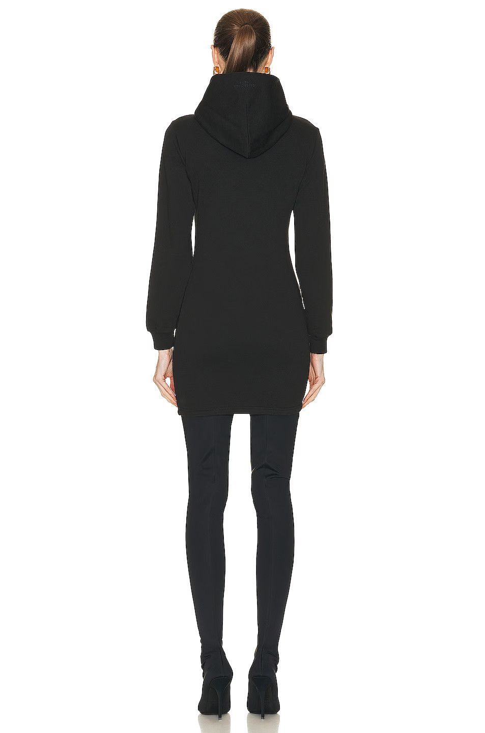 o1bcso1str0924 Paris Fitted Hoodie Dress in Black