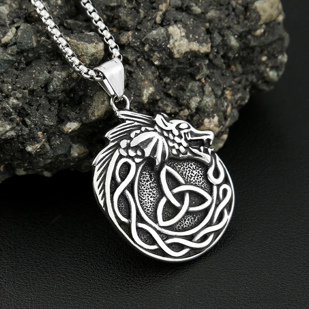 Other Nordic Vikings Dragon Pendant Necklace Size ONE SIZE - 4 Thumbnail