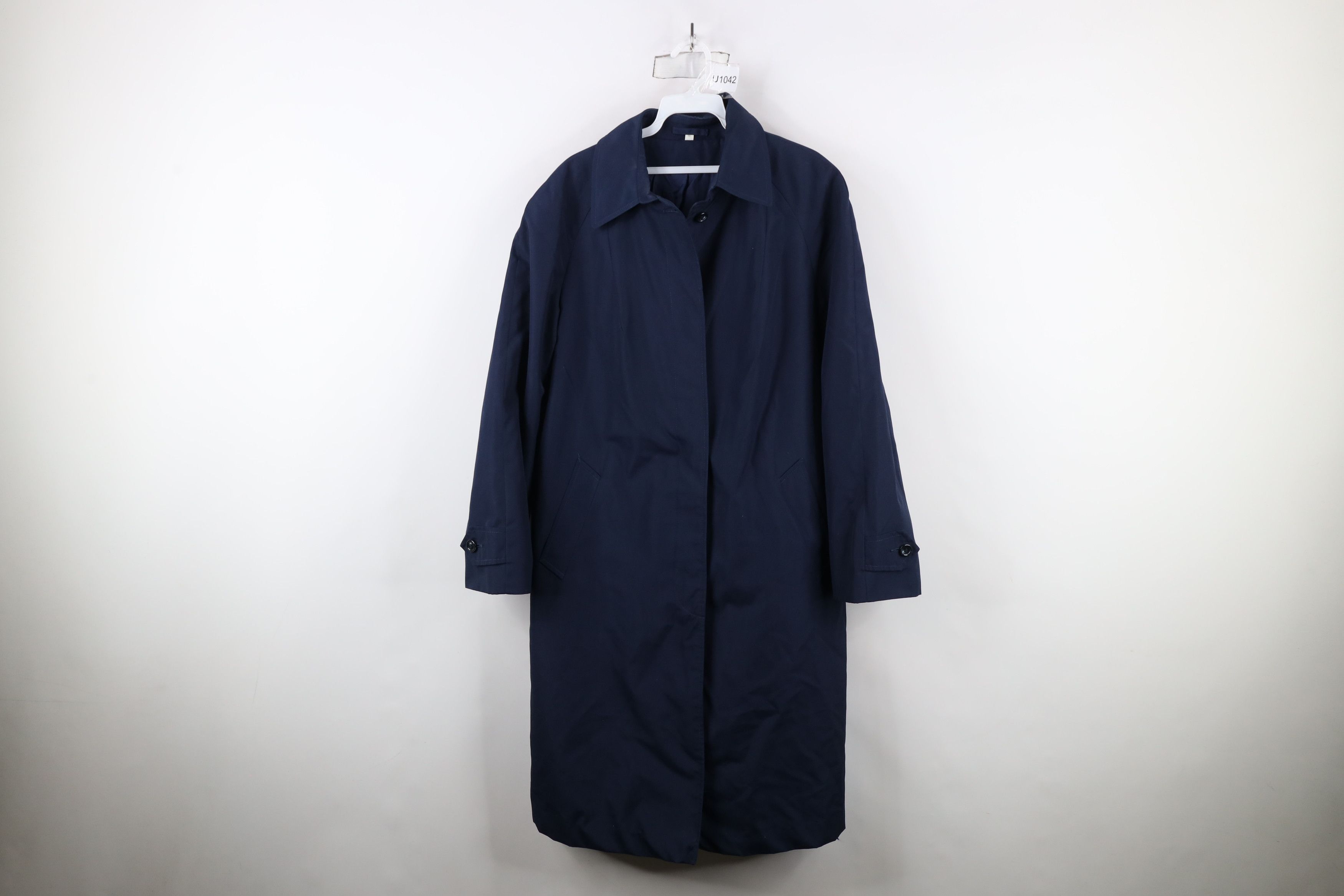 Vintage Vintage 70s Streetwear Length Trench Coat Rain Jacket Blue Size XXL / US 16-18 / IT 52-54 - 1 Thumbnail