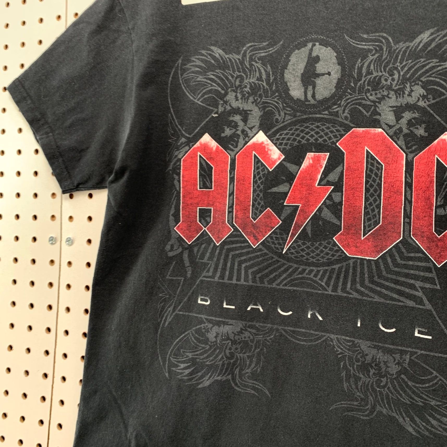 Vintage VINTAGE ACDC Black Ice Shirt Womens Medium Faded Black Rock Music Band Tee Punk Shirt Womens M Black Rock Music Band Tee Punk Size M / US 6-8 / IT 42-44 - 6 Thumbnail