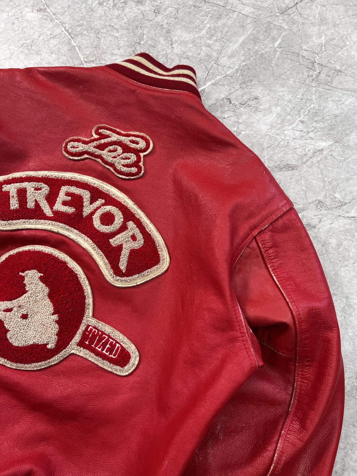 Lee × Vintage Vintage retro leather LEE STORM RIDER TREVOR VARSITY JACKET Size US M / EU 48-50 / 2 - 16 Thumbnail