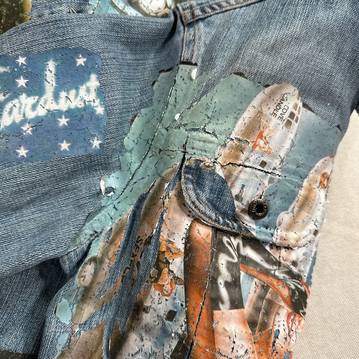 Dolce & Gabbana D&G / Dolce & Gabbana 2002 Painted Denim Jacket Size M / US 6-8 / IT 42-44 - 7 Thumbnail
