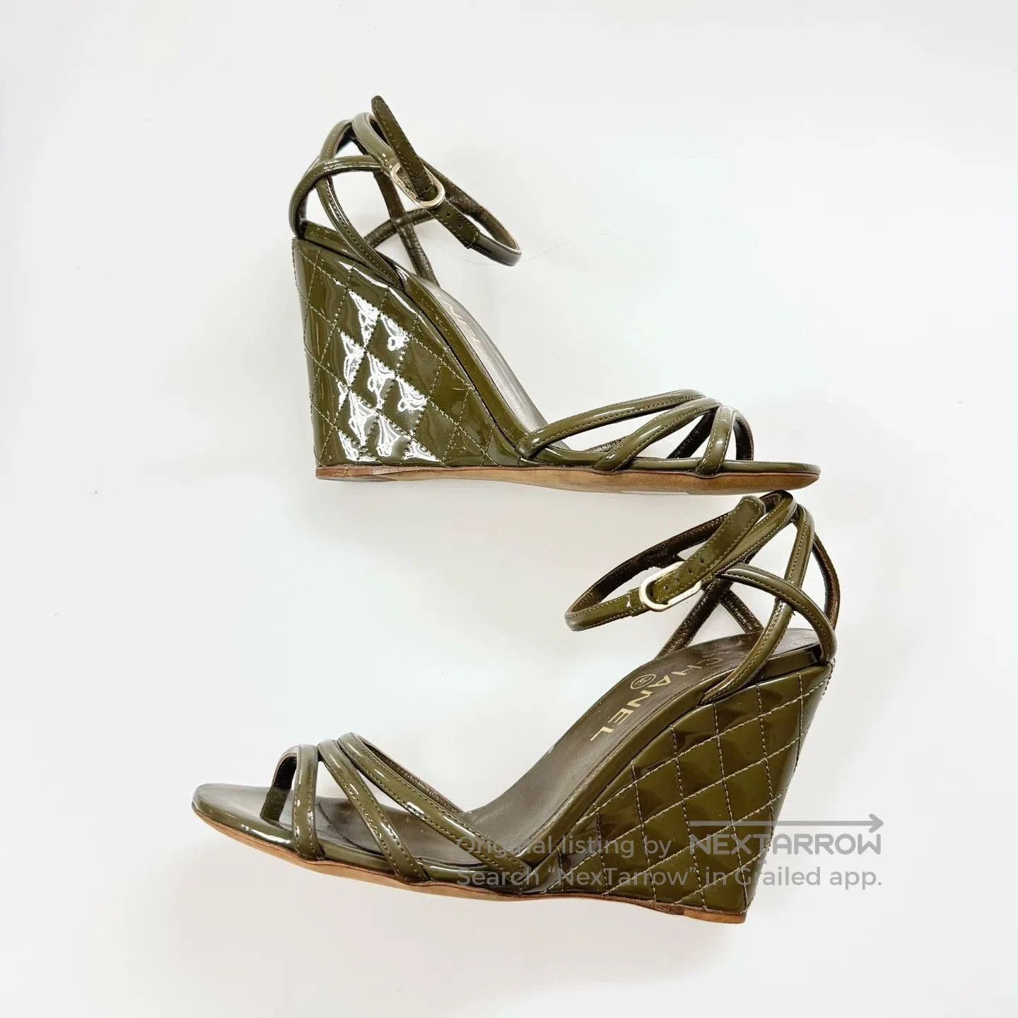 Chanel Chanel Brown Strappy High Heel Sandals. Size US 6 / IT 36 - 3 Thumbnail