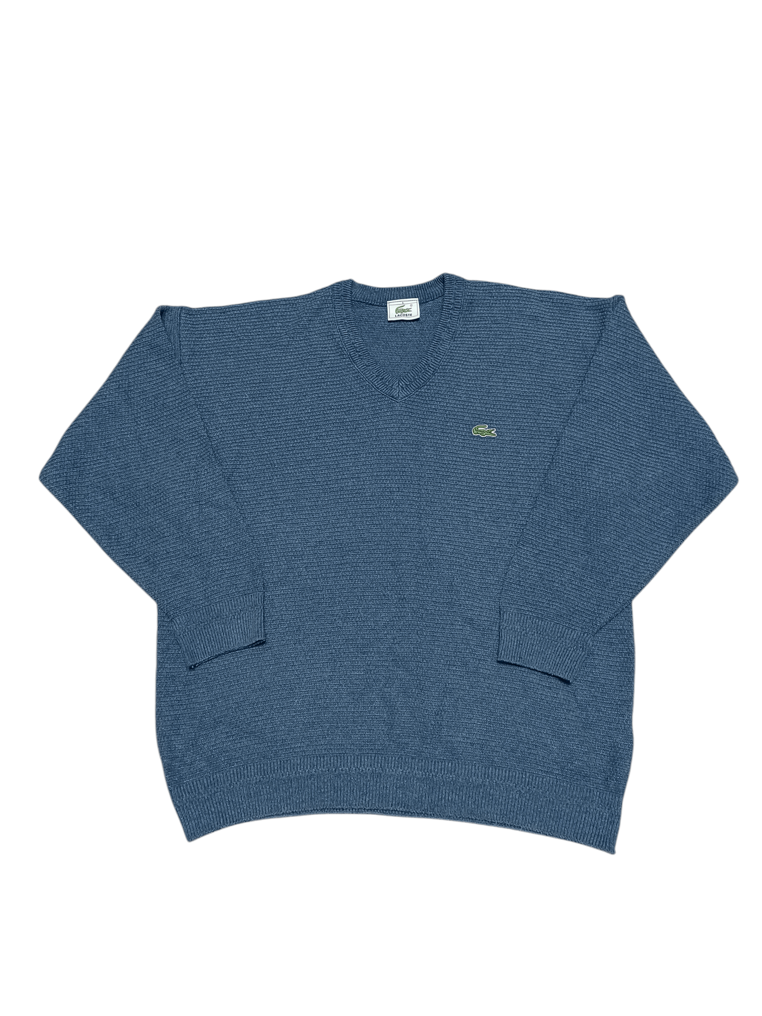 Lacoste LACOSTE VINTAGE V-NECK KNIT SWEATER MADE IN FRANCE OLDMONEY Size US L / EU 52-54 / 3 - 1 Thumbnail