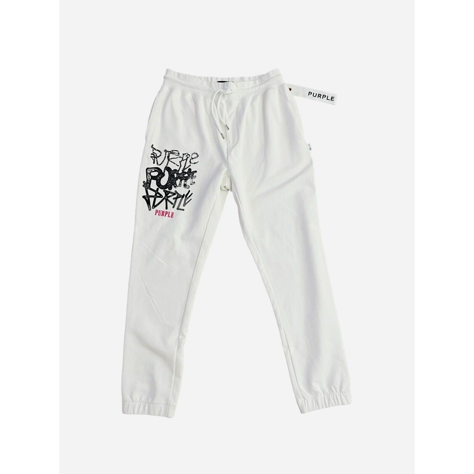 Image of Jeans Mens Sweatpants Jogger Slim Fit Size XL in White