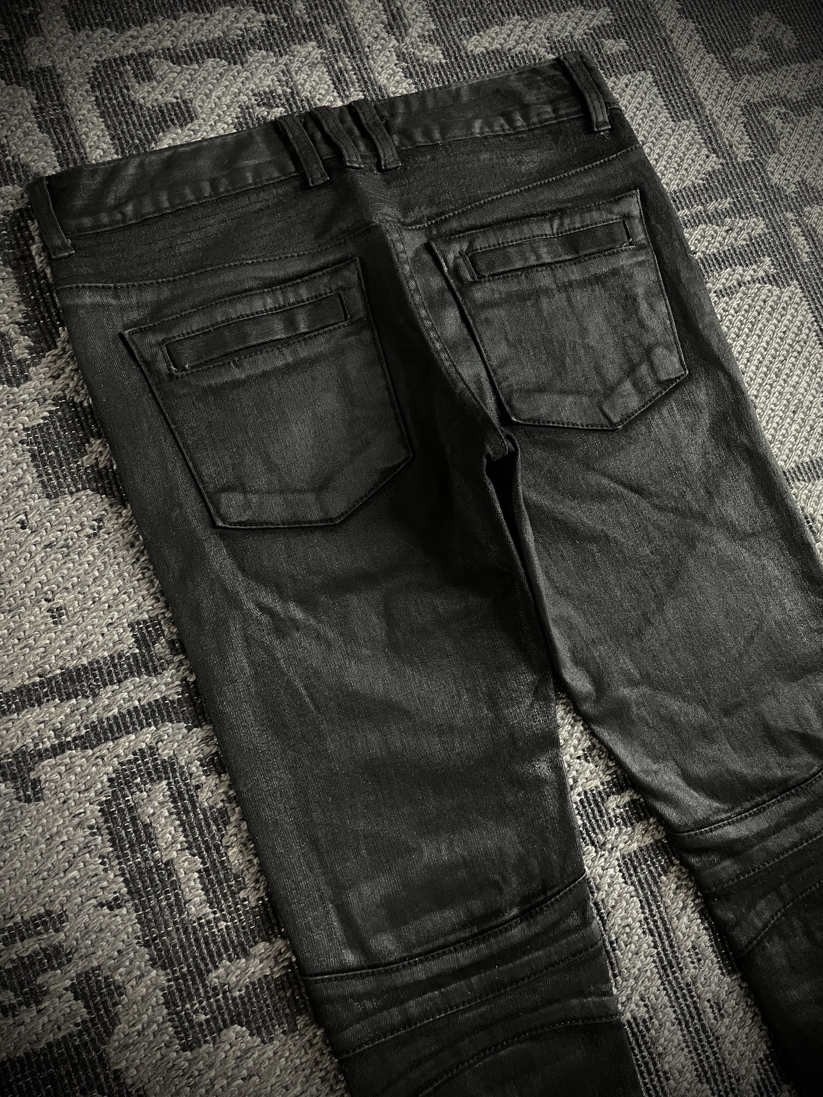 Other GENIE BLEU Japanese Waxed Skinny Biker Jeans Size US 31 - 8 Thumbnail