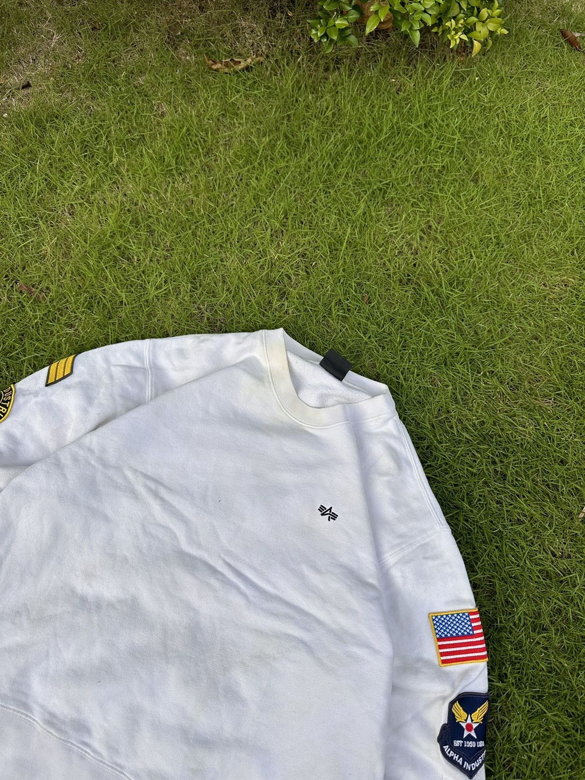 Alpha Industries × Vintage ALPHA INDUSTRIES VINTAGE MONOLOGO STREETWEAR SWEATSHIRT Size US L / EU 52-54 / 3 - 5 Thumbnail