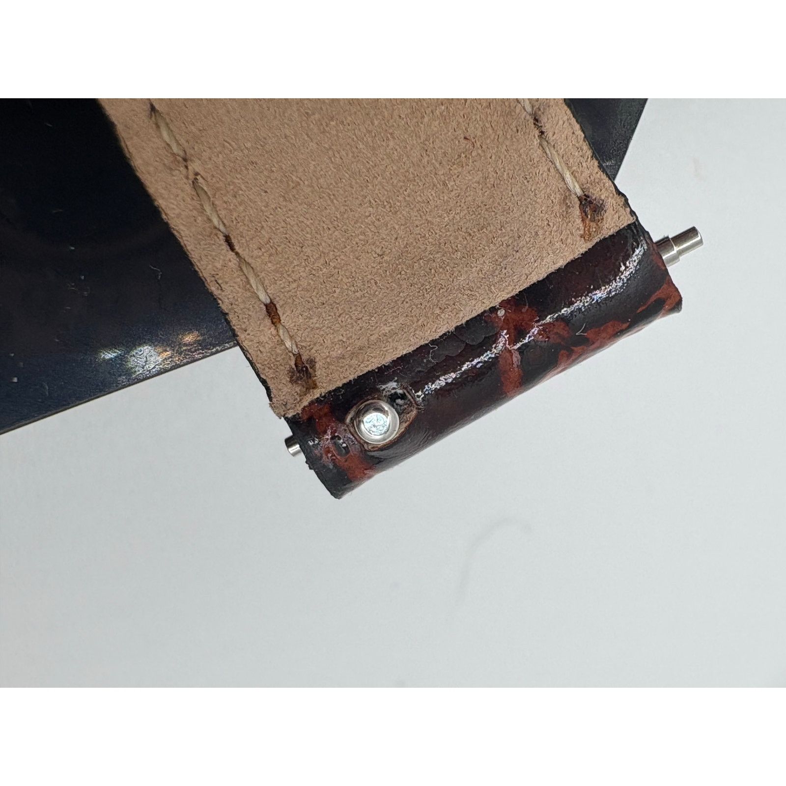 Gucci NOS Vintage Gucci 13mm Brown Croco Leather Watch Strap Size ONE SIZE - 9 Thumbnail