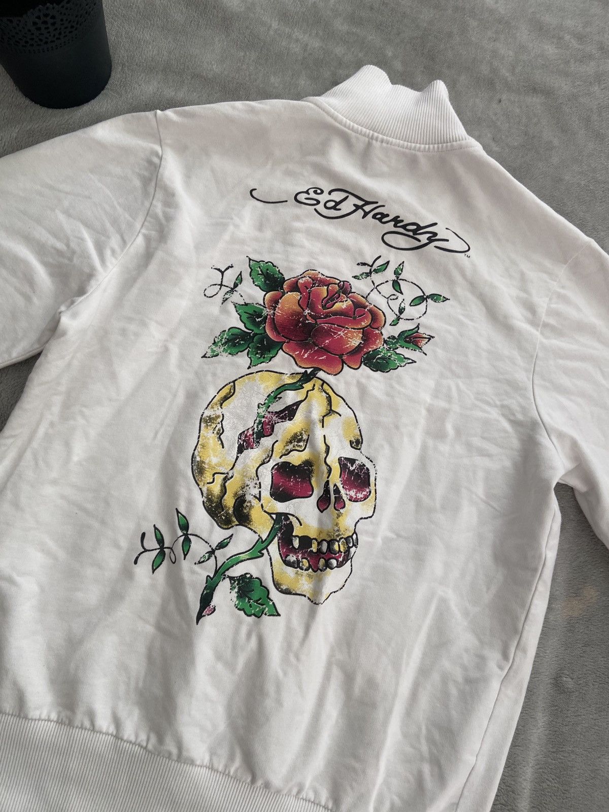 Designer × Ed Hardy Ed hardy streetwear ZIP sweatshirt skull y2k drain slay c Size S / US 4 / IT 40 - 1 Thumbnail