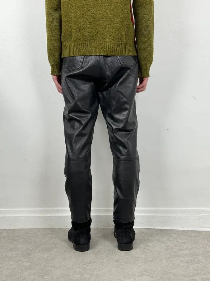 Marithe + Francois Girbaud 2000s Marithé + François Girbaud Black Leather Pants Size 26" / US 2 / IT 38 - 3 Thumbnail