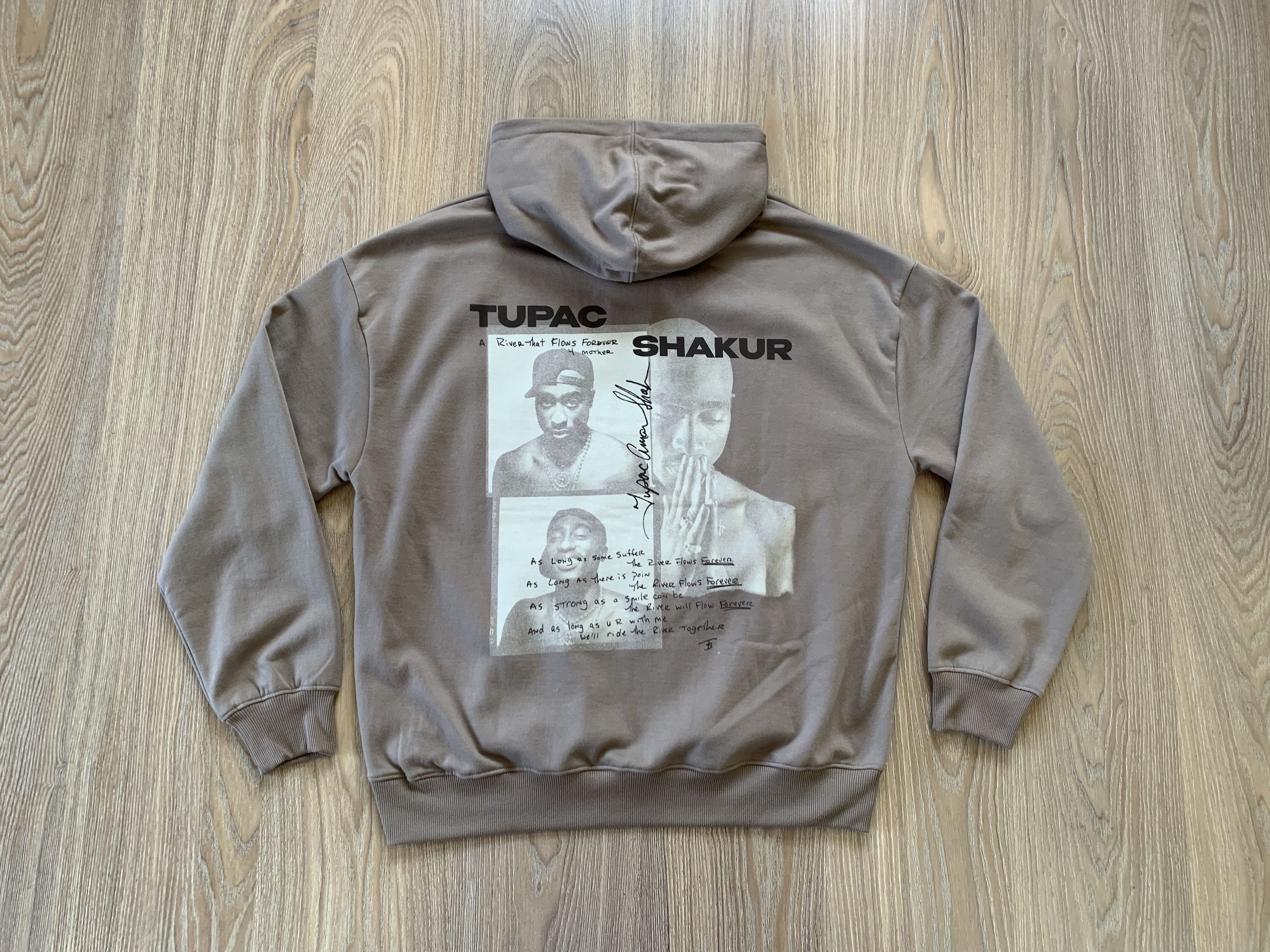 Band Tees × Rap Tees 2Pac New Grey Hoodie Size US M / EU 48-50 / 2 - 3 Thumbnail