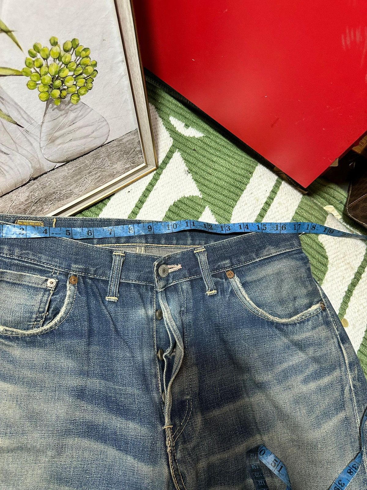 Edwin EDWIN 505 SX Selvedge Distressed Jeans Size US 34 / EU 50 - 9 Thumbnail