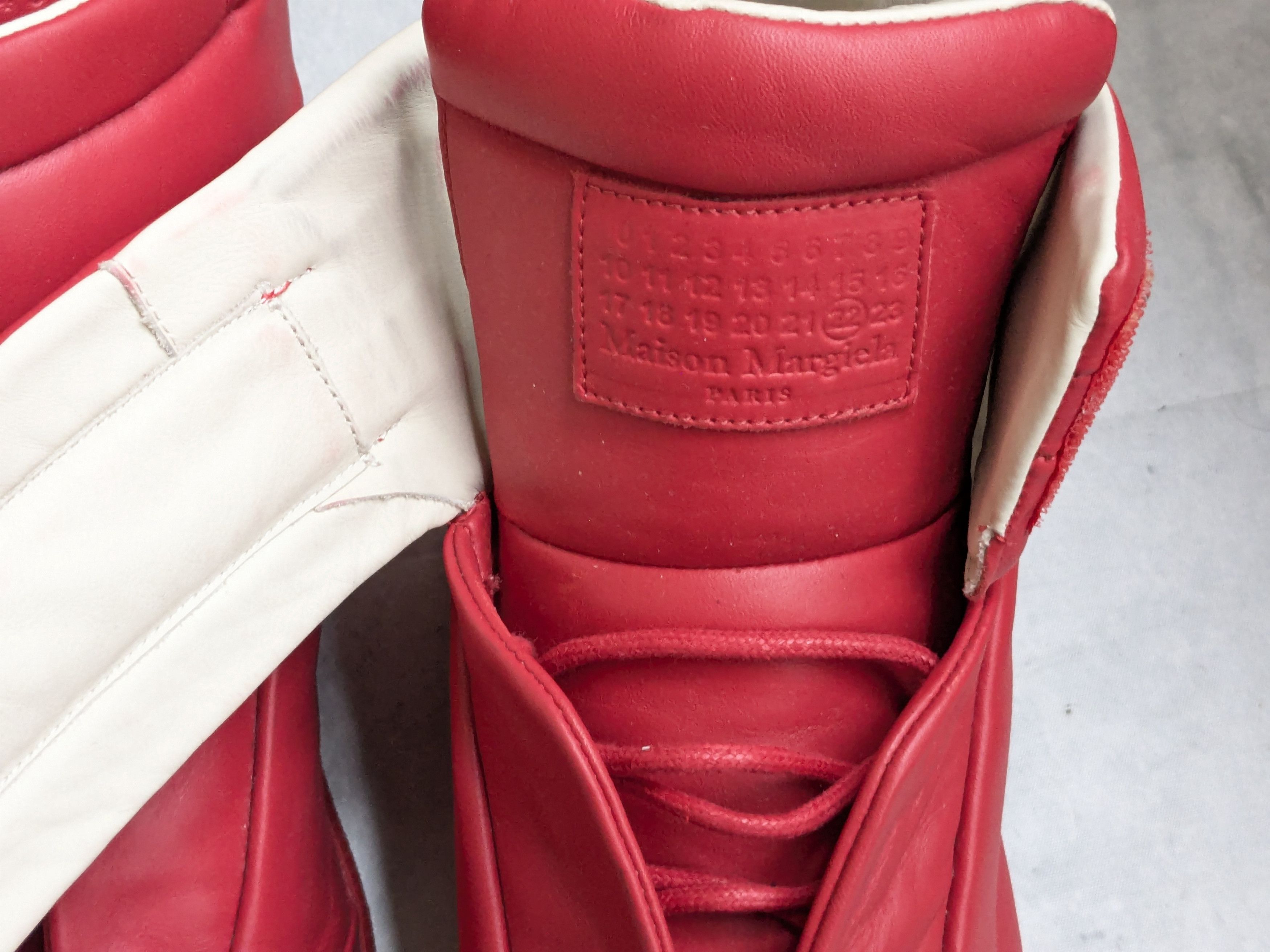 Maison Margiela Maison Margiela Future Red 13 46 High Tops Leather Sneakers Size US 13 / EU 46 - 6 Thumbnail