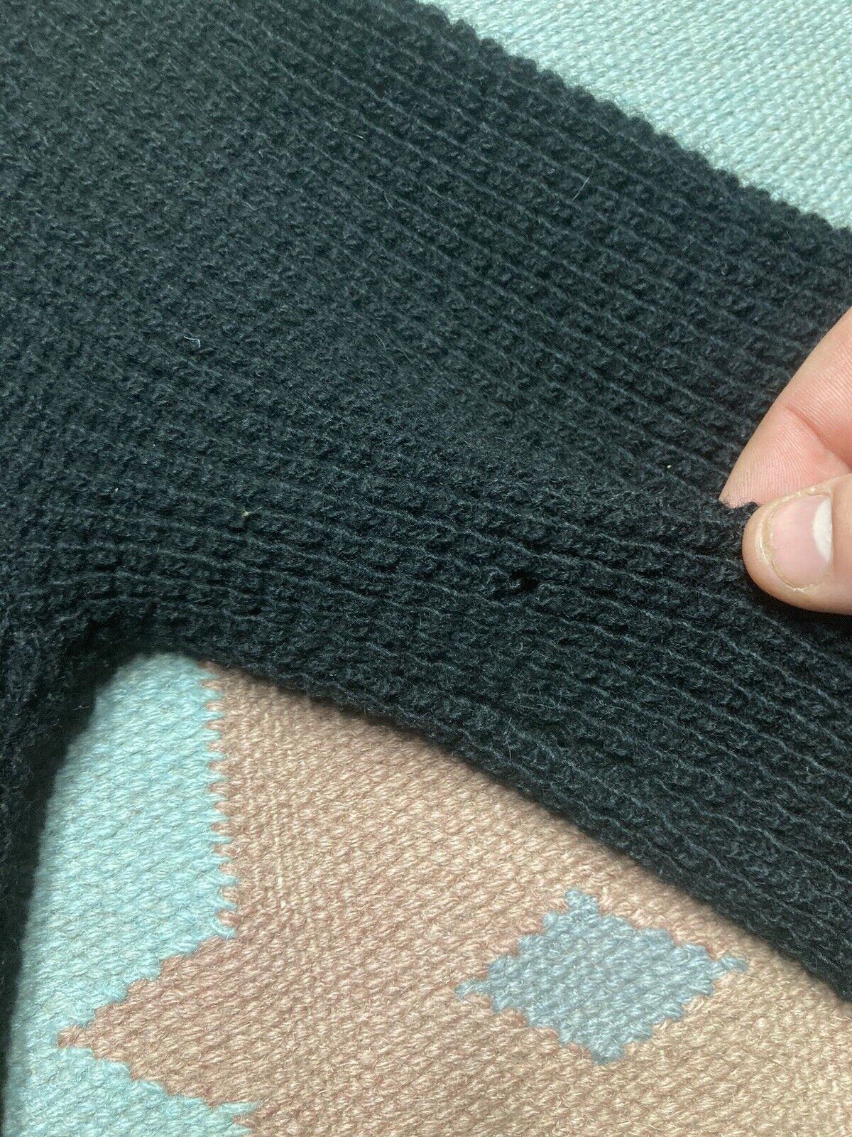 Vintage VTG 50s pullover sweater Shetland wool black Waldorf medium Size US M / EU 48-50 / 2 - 5 Thumbnail