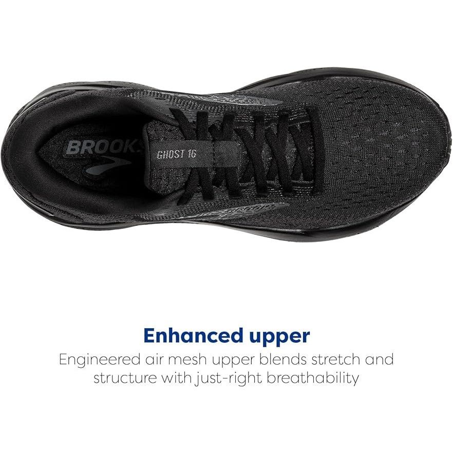 Brooks Brooks Mens Size 11.5 Ghost 16 Black Walking Running Shoes Size US 11.5 / EU 44-45 - 5 Thumbnail