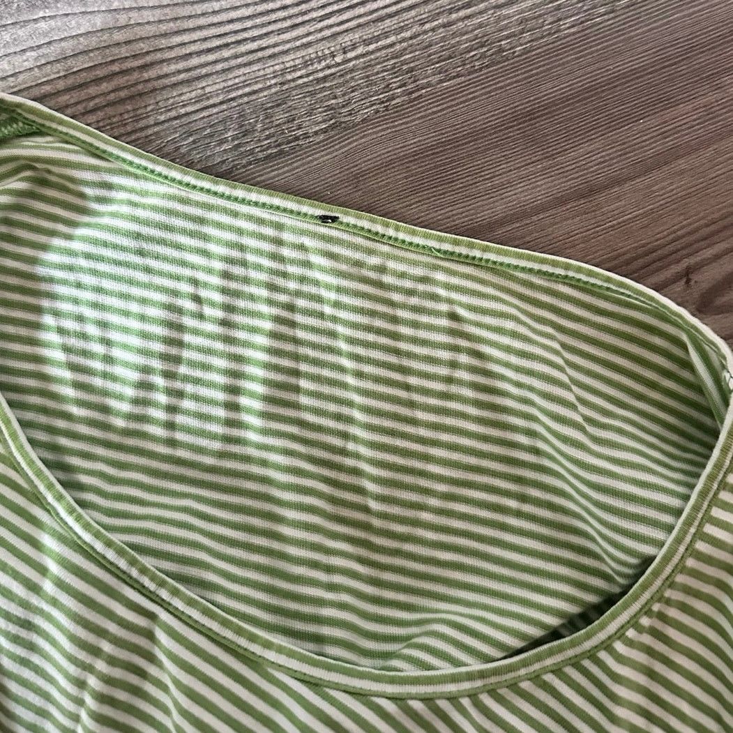 Other no brand white green striped long sleeve shirt Size M / US 6-8 / IT 42-44 - 3 Thumbnail