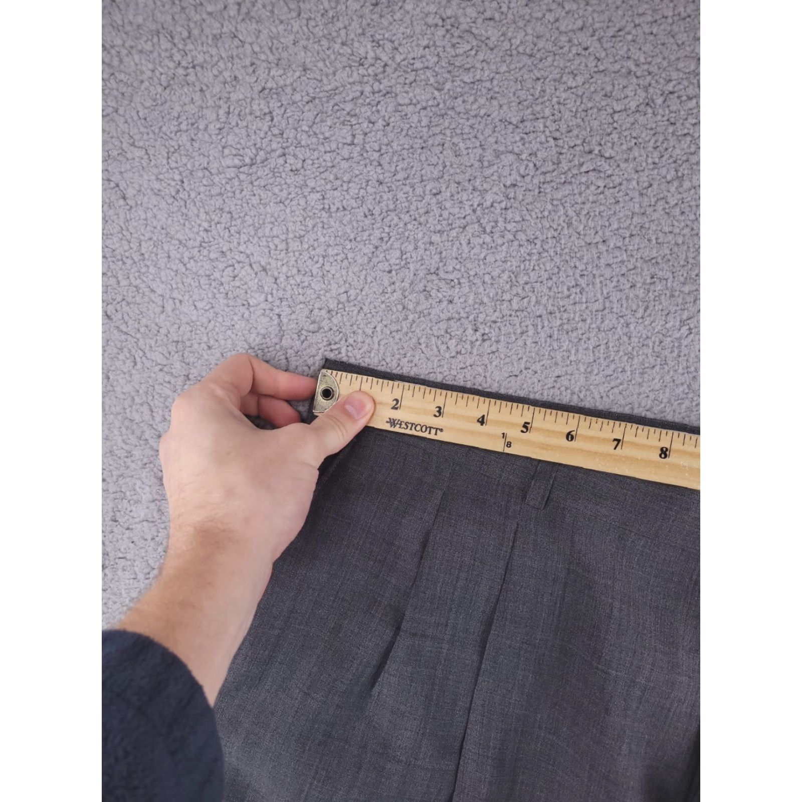 Haggar VINTAGE Haggar Pants Mens 39x29 Dacron Wool Dress Pleated Gray Size US 39 - 5 Thumbnail