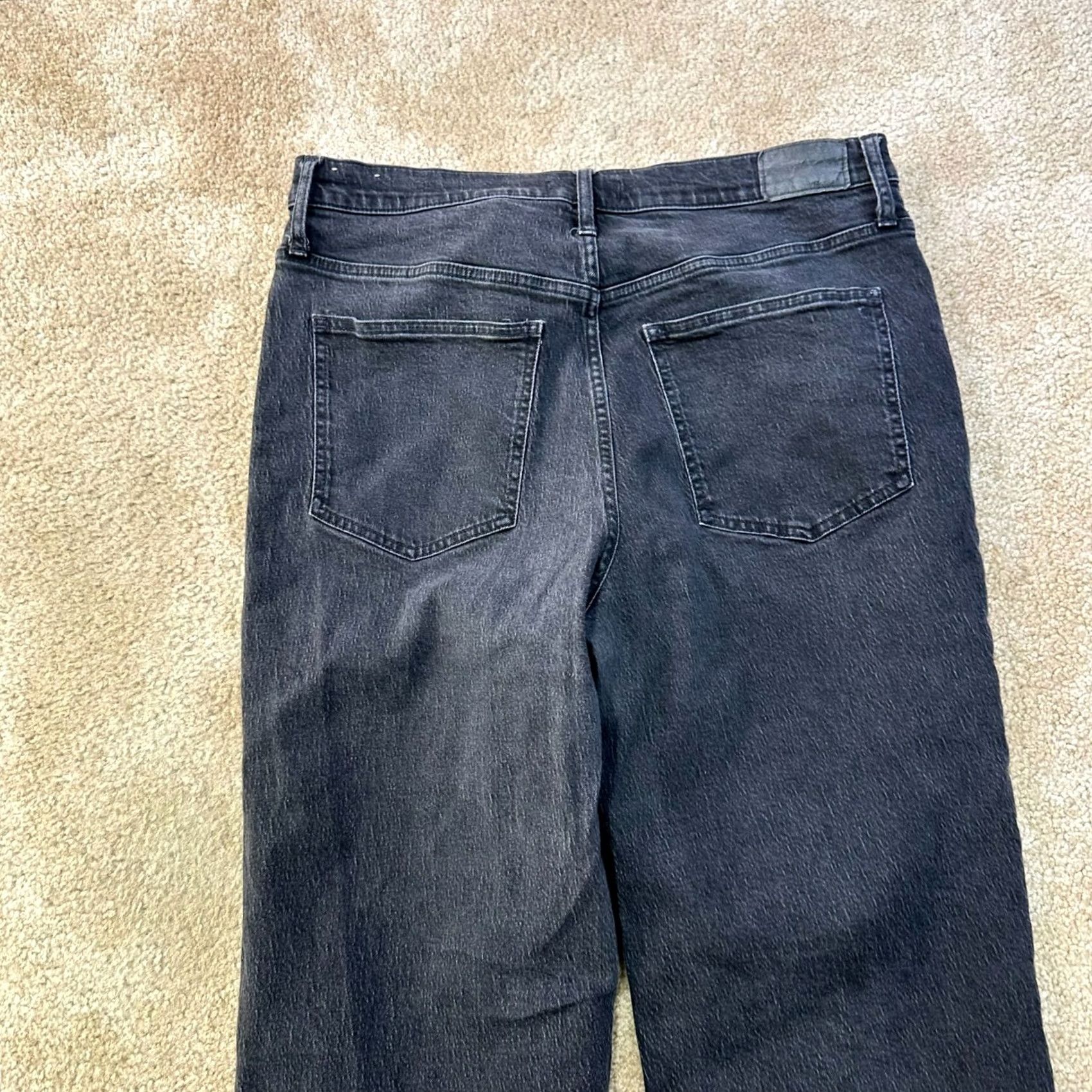 Madewell Madewell Jeans Womens 33 Wide-Leg Black Denim 90s Preppy High Rise Inseam 29 Inseam 29 Size 24" / US 00 / IT 34 - 7 Thumbnail