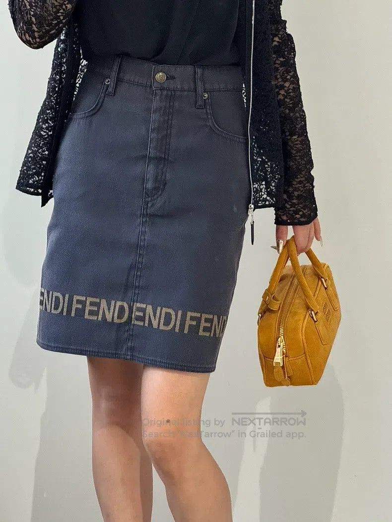 Fendi Fendi Grey Denim Skirt Size 42" / US 20 - 3 Thumbnail