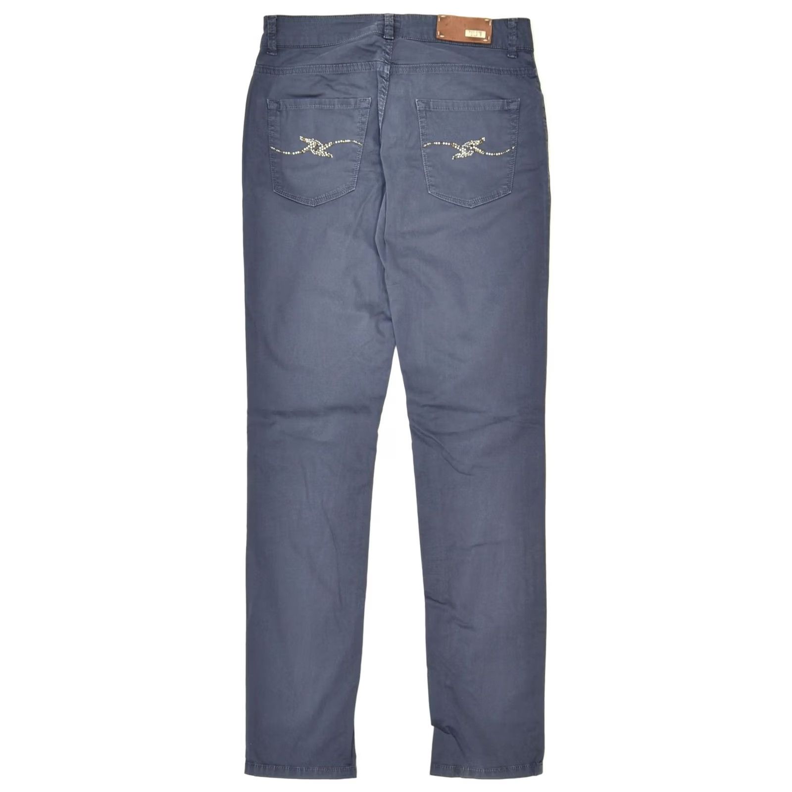 Trussardi TRUSSARDI Womens Slim Casual Trousers Blue Cotton W25 L30 Size 42" / US 20 - 2 Thumbnail