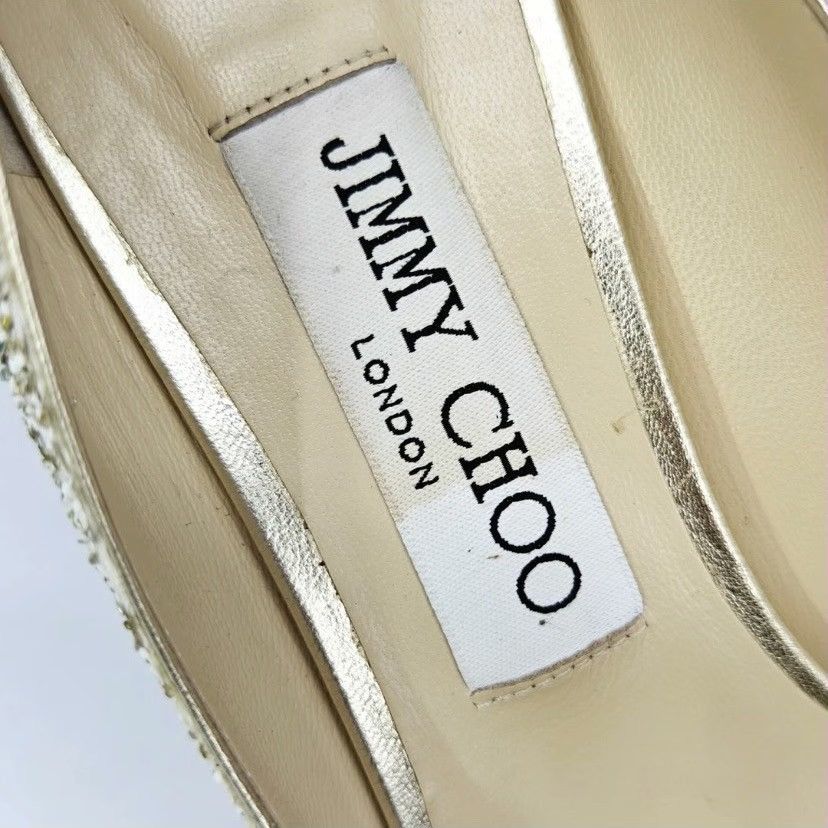 Jimmy Choo Jimmy Choo Romy 60 glittered leather pump Size US 8 / IT 38 - 5 Thumbnail