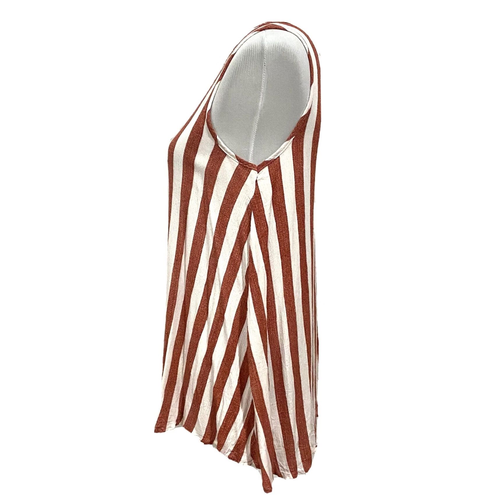 Soft Surroundings Soft Surroundings Striped Top Blouse Sleeveless Rayon Lightweight Women’s Sz M Multicolor Casual) Size M / US 6-8 / IT 42-44 - 3 Thumbnail