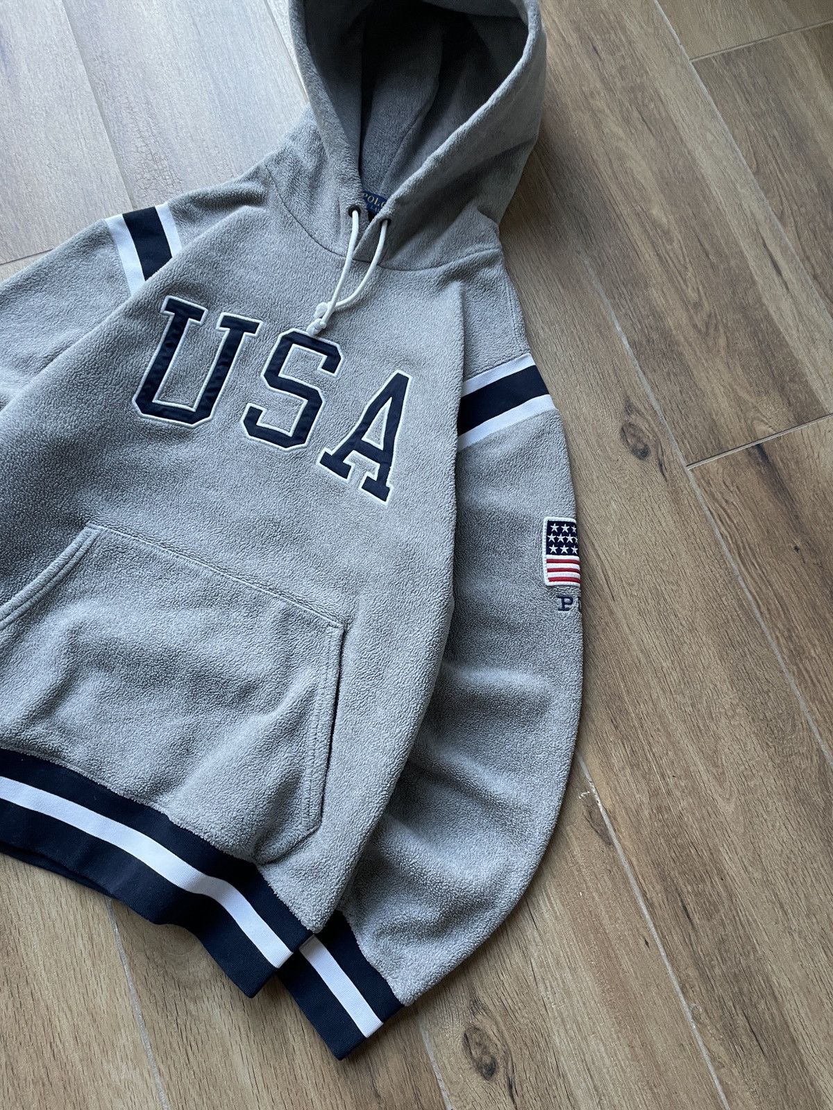 Polo Ralph Lauren Polo Ralph Lauren Vintage Hoodie USA Flag Fleece Japanes Y2K Size US M / EU 48-50 / 2 - 3 Thumbnail