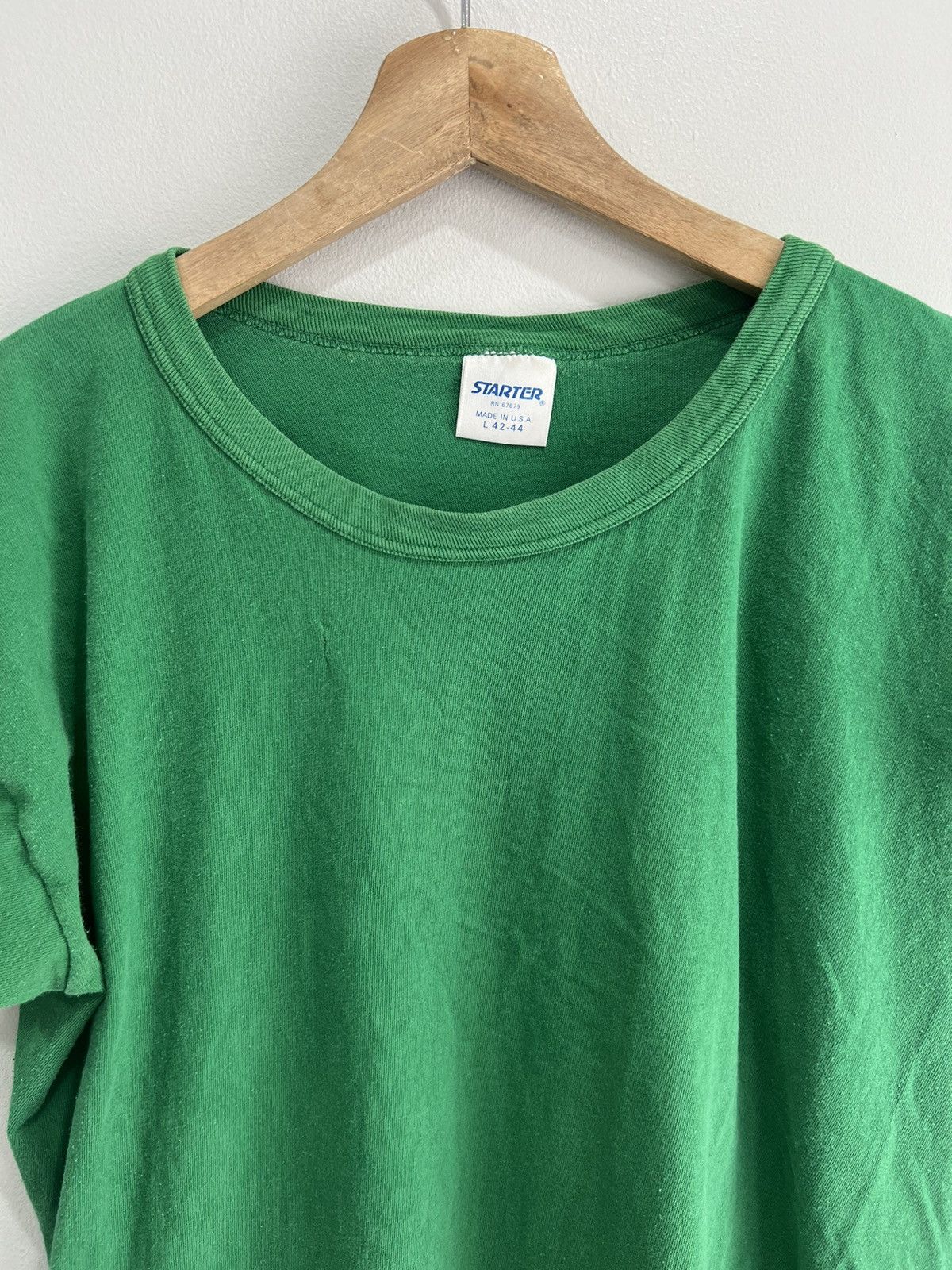 Starter Vintage 90s Starter Blank Tee Shirt Size US L / EU 52-54 / 3 - 3 Thumbnail