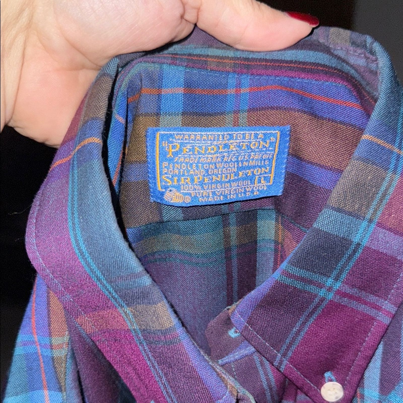 Pendleton PENDLETON pure wool classic Men's Plaid button down shirt L Size US L / EU 52-54 / 3 - 2 Thumbnail