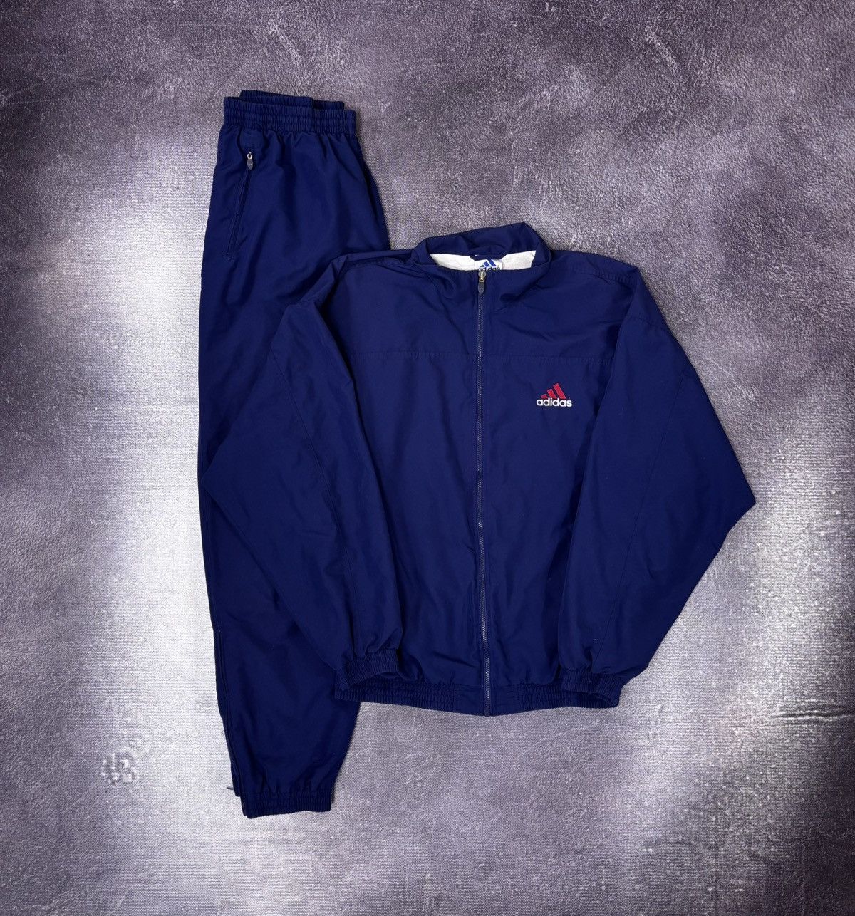 Adidas Vintage 1990s Adidas Y2K Tracksuit Blue Baggy Retro Hype Size US XL / EU 56 / 4 - 1 Thumbnail
