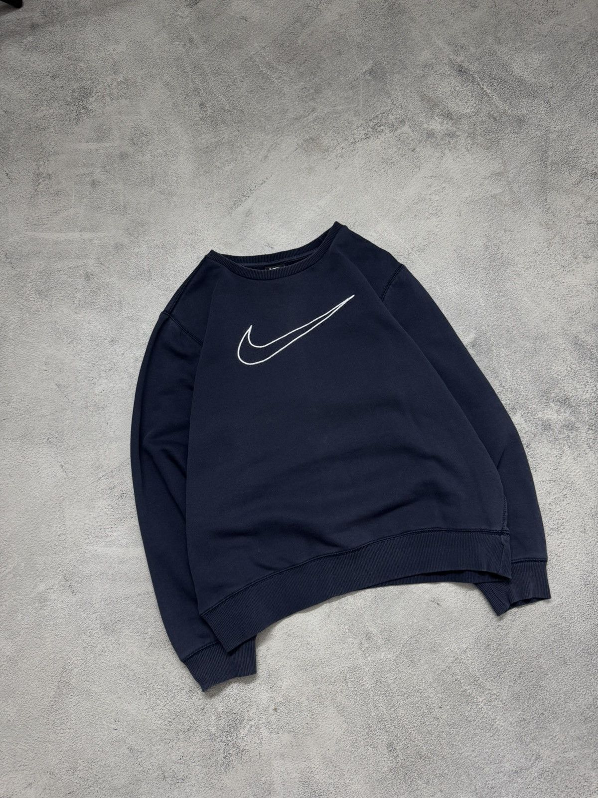 Nike Vintage Y2k NIKE Big Swoosh SWEATSHIRT 90’s Size M / US 6-8 / IT 42-44 - 4 Thumbnail