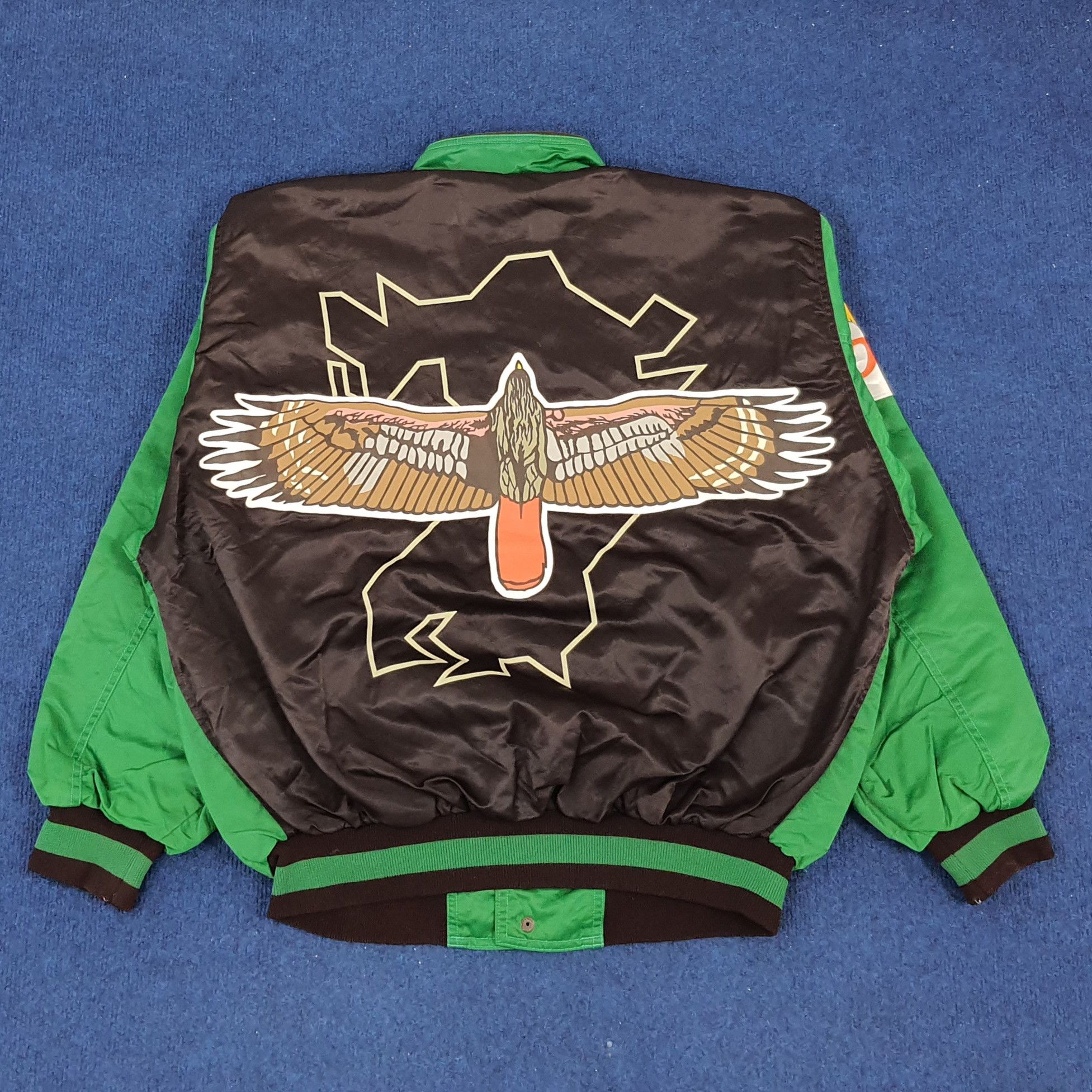 Japanese Brand × Vintage Vintage ASICS Fukuoka Daiei Hawk Baseball Team Jacket Size US L / EU 52-54 / 3 - 1 Thumbnail