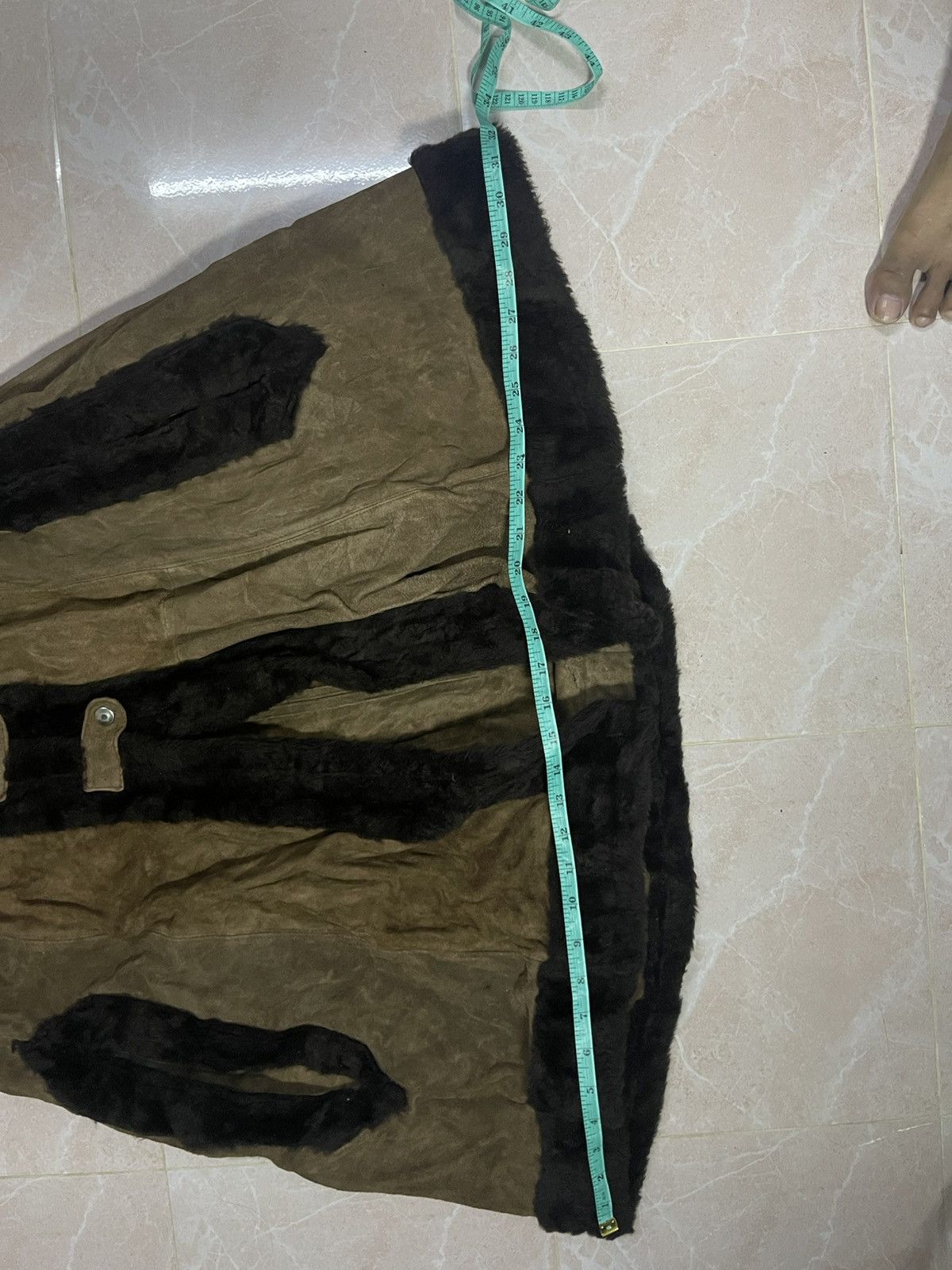 Other Vintage 70s Suede and Faux Fur Poncho Cape Size US L / EU 52-54 / 3 - 13 Thumbnail
