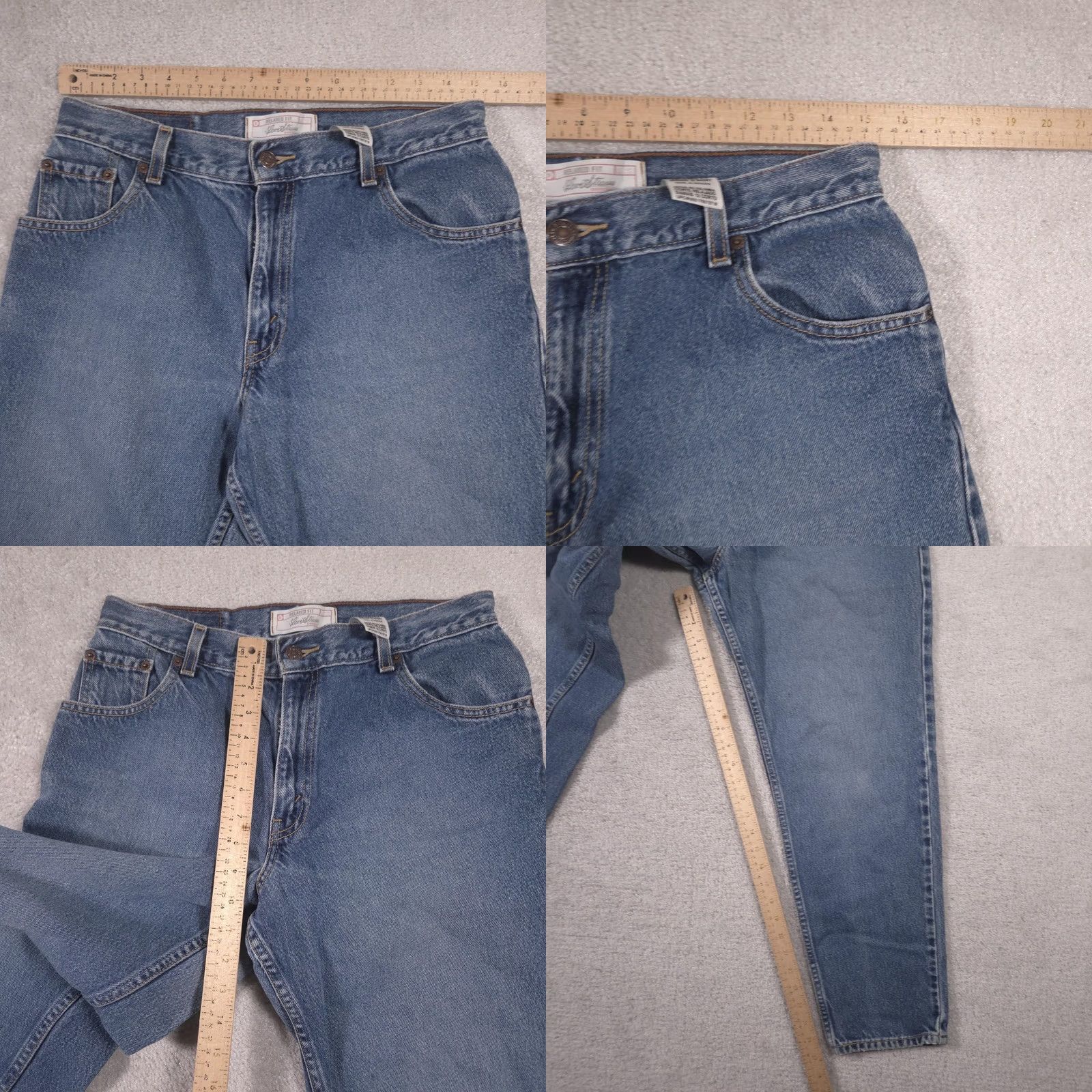 Vintage Levi Strauss Signature Jeans Womens 12 Short Blue High Rise Relaxed Tapered Jeans Size 34" / US 12 / IT 48 - 8 Thumbnail