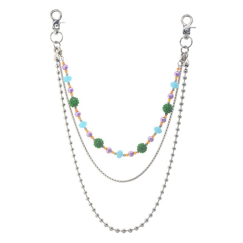 Japanese Brand × Jewelry Triple-Layer Beaded Pants Chain with Resin Size ONE SIZE - 3 Thumbnail