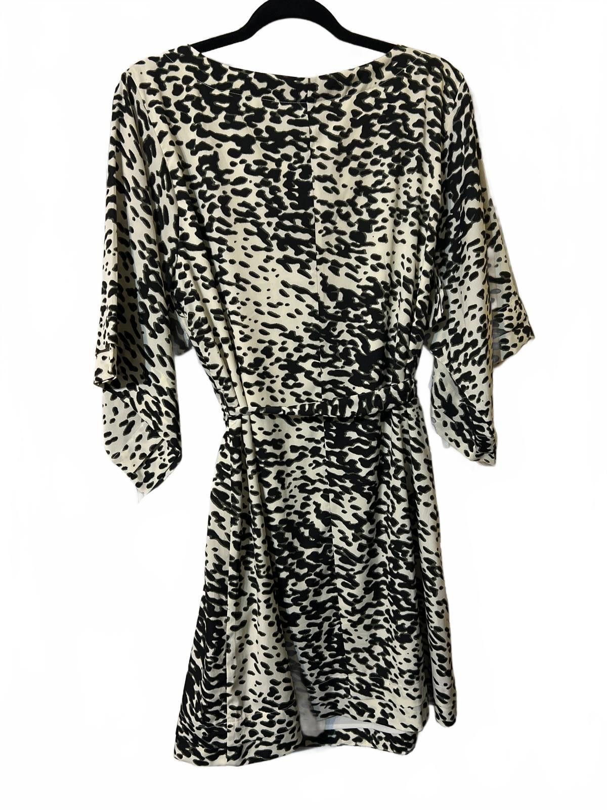 Other W118 Walter Baker Women's Midi Dress Black Cream Animal L Size L / US 10 / IT 46 - 5 Thumbnail