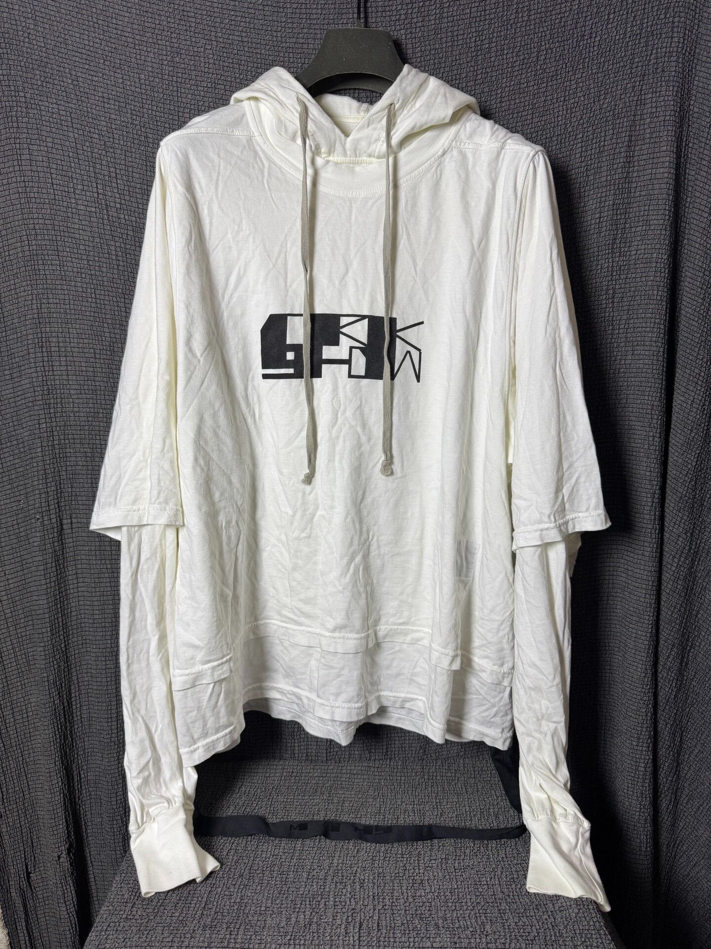 トップス Rick Owens DRKSHDW Mountain Hoodie White Rick Owens DRKSHDW: Off-White Temple Mountain Hoodie | SSENSE Canada