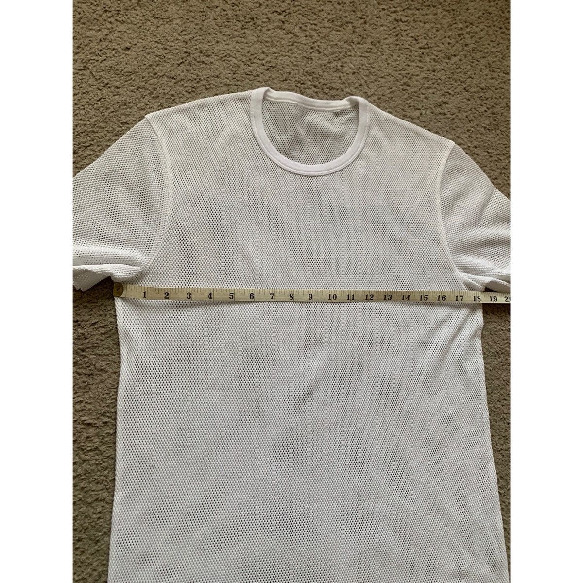 Helmut Lang HELMUT LANG WHITE LOGO MESH TOP Size US M / EU 48-50 / 2 - 20 Thumbnail