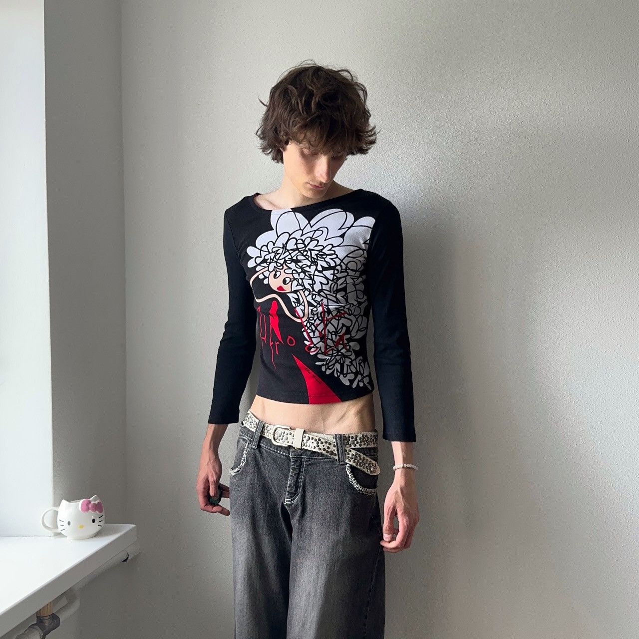 Cop Copine × Custo Barcelona × Hysteric Glamour Y2K Cute Cop Copine Vibe Vintage Long Sleeve T Shirt Size L / US 10 / IT 46 - 7 Thumbnail