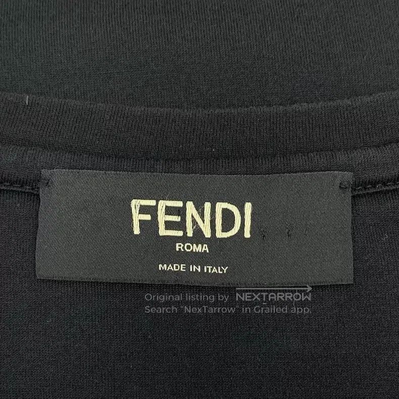 Fendi Fendi Black geometric pattern embossed cotton round neck s Size US S / EU 44-46 / 1 - 5 Thumbnail