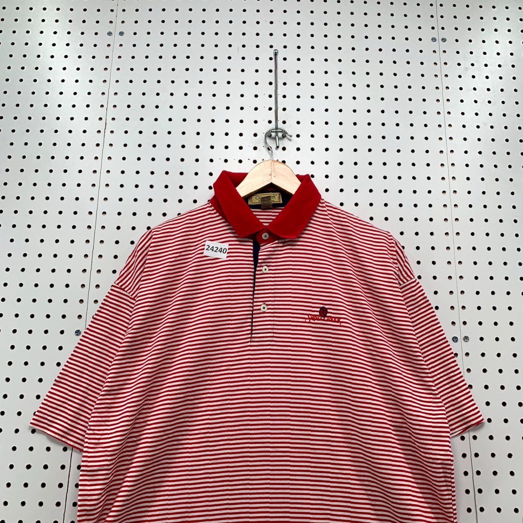 Vintage VINTAGE Cross Creek Polo Shirt Red White Striped Mens XL Short Sleeve Collared 90s Size US XL / EU 56 / 4 - 5 Thumbnail