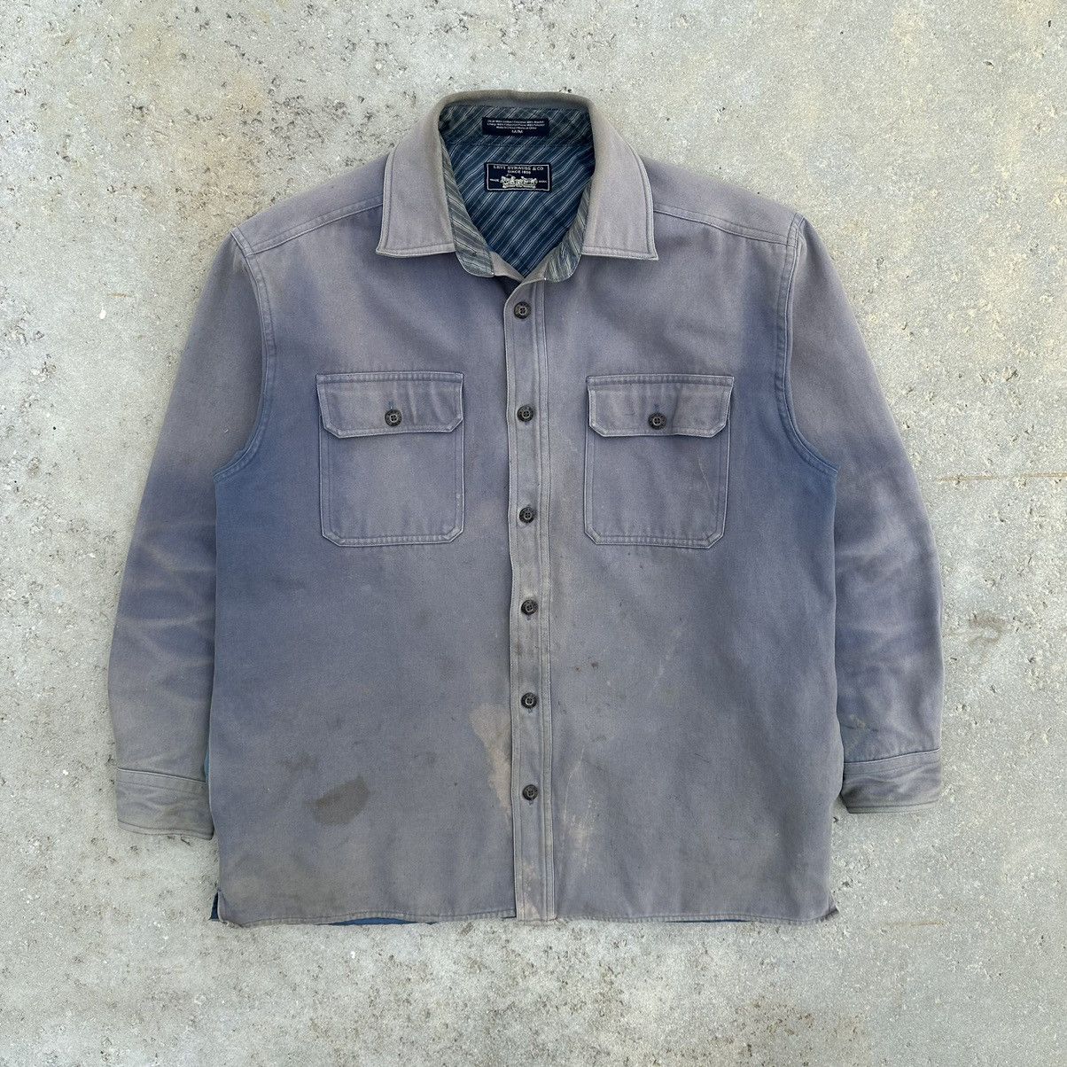 Levi's VTG 2000’s Levis Faded Distressed Button Up Shirt Size US M / EU 48-50 / 2 - 1 Thumbnail