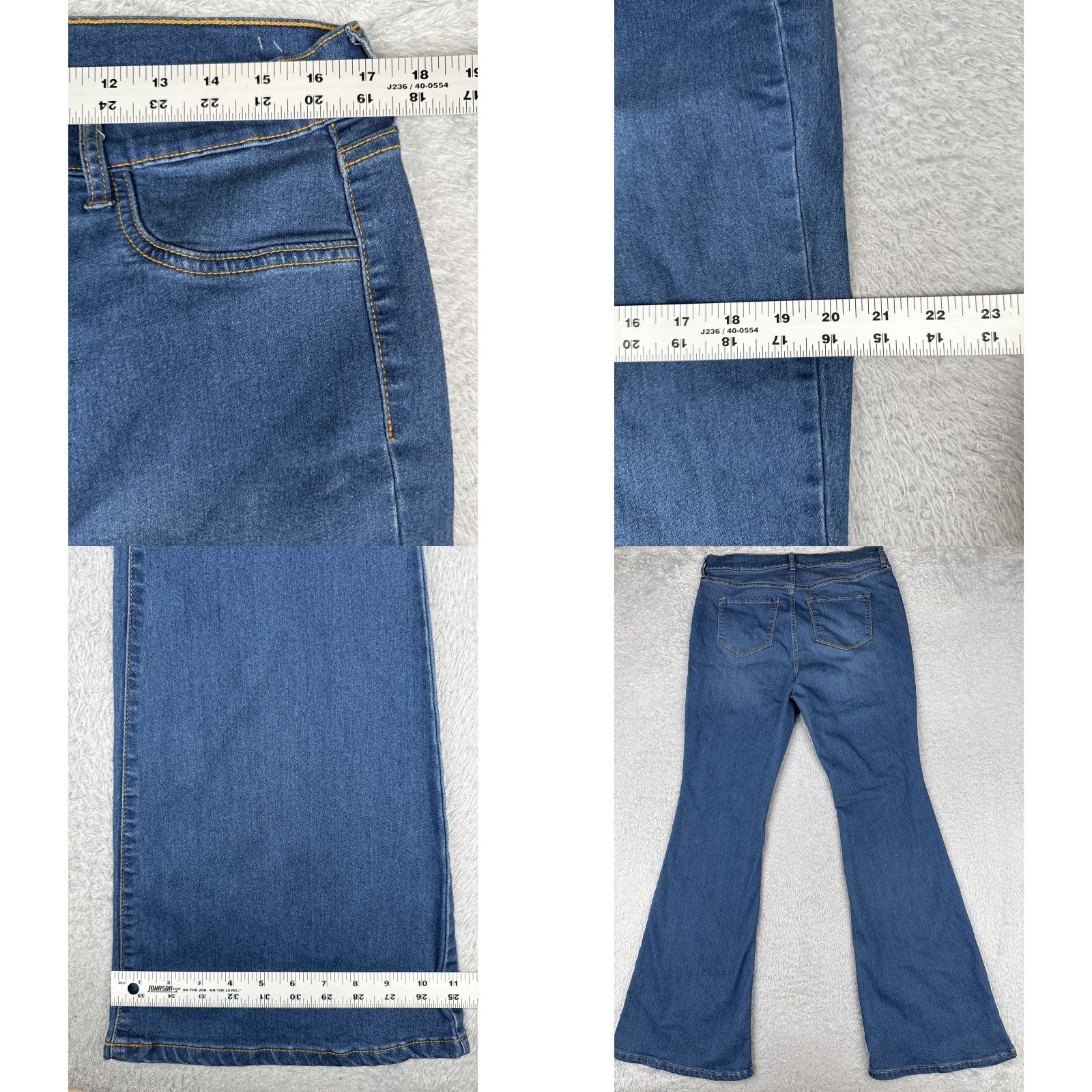 Fashion Nova Fashion Nova Jeans Womens 16 Blue Flare High Rise Bootcut Denim Pants Jeans Size 38" / US 16 / IT 52 - 9 Thumbnail